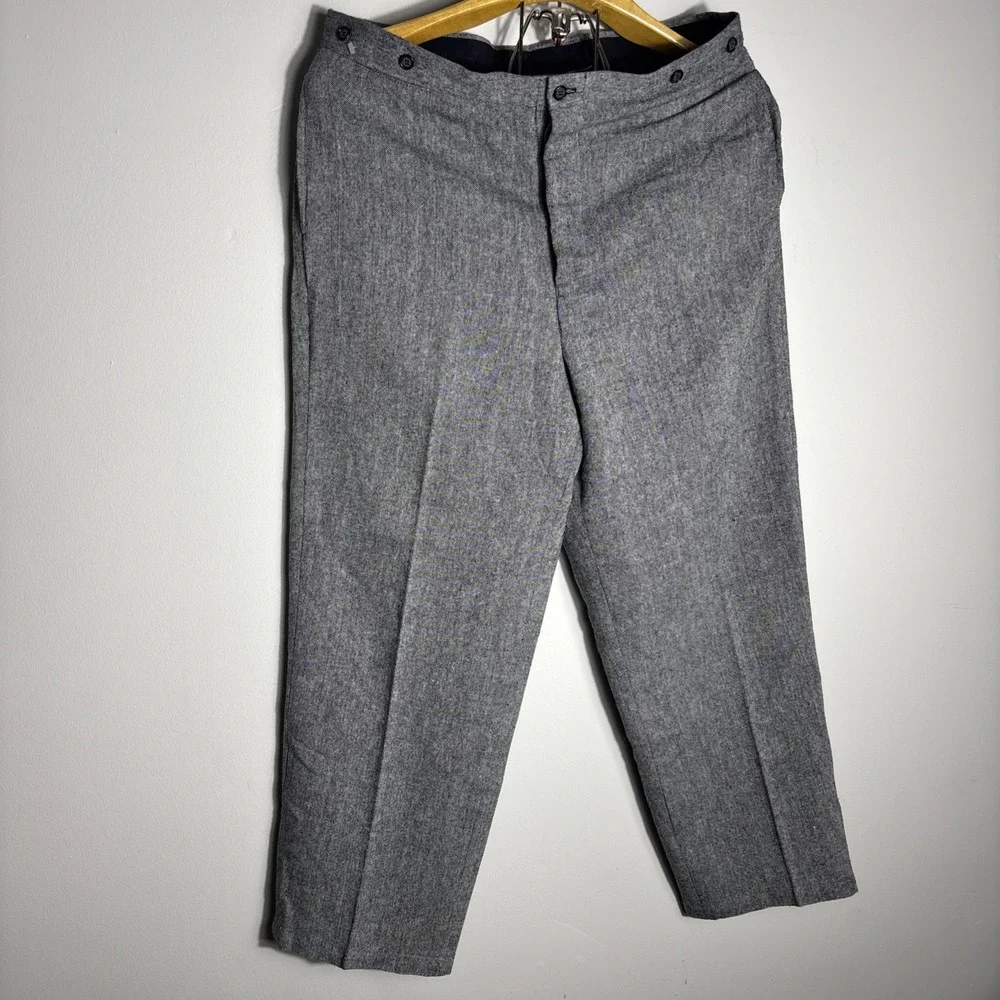 Vintage Wah Maker Frontier Hickory Stripe Pants USA Cinch Back Mens 38x28